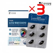 한미양행 눈건강 루테인지아잔틴 500MGX30캡슐 X3 I 눈에좋은영양제 눈영양제추천 루테인추천
