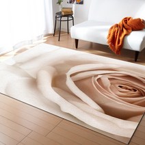 논슬립주방매트 흰색 장미 그림 장식 거실 바닥 매트 어린이 방 침실 침대 옆 매트 카펫 매트 카펫 러그, 04 91X152CM