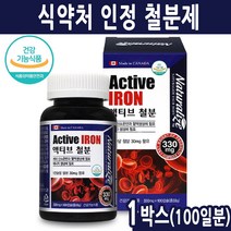 수유부철분제 출산전 출산후 임신준비 임신후 임신중 빈혈 산모 철분제 변비없는철분제 헤모글로빈 고함량 캐나다 식약처, 1박스, 빈혈철분제(100일분)