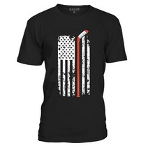 아이스하키복 아이스하키져지 Han Duck Mens-100% 코튼 o-넥 반팔 티셔츠 & 빈티지 아이스 하키, 04 TS1826-Black_05 L