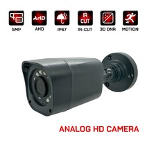 페이크 CCTV 시시티비 가짜시시티비 모형감시카메라, 검은색, 5mp 2.8mm, NTSC