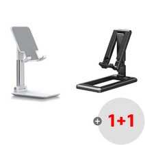 1+1 헬스와미 핸드폰 스마트폰 거치대 G타입+C타입, 화이트, 블랙