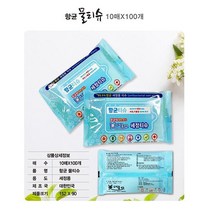 손소독 항균물티슈 손세정티슈 손세정제 물티슈 홍보 행사 판촉 10매x100개 62FE41, 항균, 휴대용
