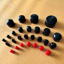 빅스몰즈 PC 투명파이프 뚜껑 (고무캡 앤드캡), 일반형(빨강), 17파이