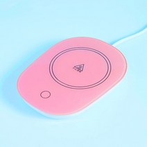 밀크글라스 머그워머 곰돌이 머그컵 온열 컵워머 인덕션 무선 사무실 보온 커피 머그잔 가열 패드 컵 워머, 04 Pink Pad (No Cup)