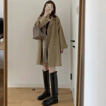 쮸리아 20대여자헵번스타일봄코트 30대여자헵번스타일코트 트렌치코트 데이트코트 봄맞이여자코트