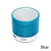 블루투스스피커 Bluetooth Mini Speaker Wireless Colorful LED TF Card USB Subwoofer Portable MP3 Music Sound, [02] White