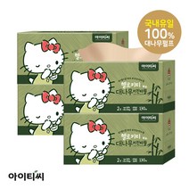 헬로키티 리뉴얼 2겹 대나무 뽑아쓰는 키친타올 톡톡 130매 4개입