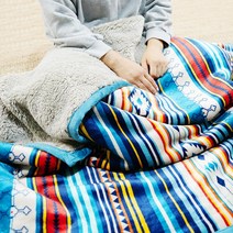 캠블러 캠핑 담요 극세사 이불 블루에스닉 소형
