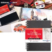 스틸만앤번 알파 150g A5 15.2x20.3 중목 하드커버 스프링/믹스미디어 스케치패드, SB-200680