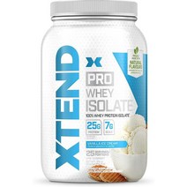 WPI보충제 게이너 단백질 살찌는보충제 XTEND 프로 프로틴 파우더 바닐라 아이스크림 분리 유청 케토 향미료 BCAA 7g 프리 저 포스트 음료 1.8파운드, 1.8파운드(1팩)
