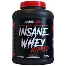 Insane Labz 유청 찢어짐 L 카르니틴 및 CLA 오일 파우더가 함유된 린 근육 형성 단백질 2 3kg(5파운드) 60회분 초콜릿 미국직송 315976, Chocolate