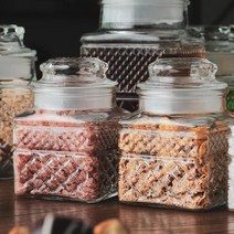 잡곡 간식 반찬 건조식품 보관 유리병 커피 수제잼 식당용 수제청 개인용 매실청 과일청, 1개, 노블 글라스자 500ml