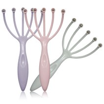 YS 두피 마사지기 안마기 머리 롤러 지압 헤드마사지기, 보라, 1개