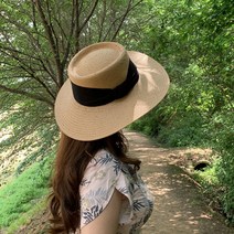 천연 라피아햇 리본 바우햇 밀짚모자 파나마햇