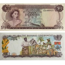 1965년 바하마 1/2 달러 기념주화 기념지폐 수집용 행운의상징 선물