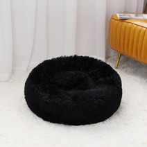 슈퍼 소프트 애완동물 고양이 침대 플러시 침대 도넛 침대 편안한 수면, 40cm, 중국, 검은색