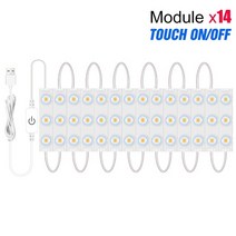 메이크업 미러 라이트 램프 화장대 거울 조명 5v led usb 할리우드 조명 전구 키트 261014 욕실 세면대 세면 용품 벽, 자연 흰색, 14개, 2년 보증