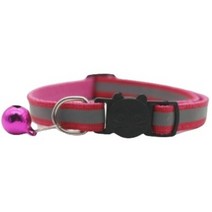 아이구감사합니다 고양이 안전버클 빛반사 목걸이, 핫핑크, B타입(둥근귀)
