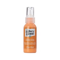 Plaid 갤러리 스테인 글라스 펜 2oz 색상선택 글라스 데코 스테인글라스 물감, 24 Pumkin Orange