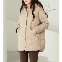 에이렌 에이렌 하프 스티치 후드 오리털 패딩 RL6JP916