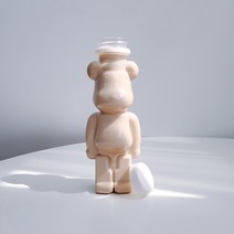 새담 곰돌이 페트병 250ml 5개 / 뚜껑 카페 음료 베어보틀 도시락 주스 공병, 투명 PET병 + 블랙 브릿지캡