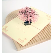 3D 입체 벚꽃나무 입체모양 이쁜꽃 팝업 감사 고백 프로포즈 손글씨편지지
