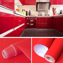 벽지 포인트벽지 실크벽지 diy 장식 필름 pvc 펄 화이트 자체 접착 벽 종이, 40cmx5m, 빨간색
