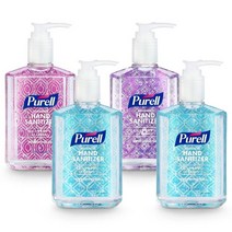 퓨럴 어드밴스드 핸드세정제 상쾌젤 디자인 시리즈 깨끗한 향기 8 Fl Oz 펌프병 4팩 9652-06-ECDECO, 8 Fl Oz (Pack of 4)