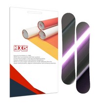 HEXIS 스노우보드 데크 데칼스티커 카멜레온 보라초록, 모델명/품번