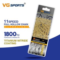 오토바이체인루브 윤활제vg 스포츠 8 9 10 11 속도 자전거 체인 하프풀 할로우, 11s sl ti 골드