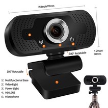 새로운 1080P 웹캠 풀 HD 웹 카메라 마이크 USB 플러그 비디오 PC 컴퓨터 Mac 노트북 데스크탑 회의, 한개옵션0