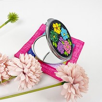 to 토단 취미키트 블링블링 보석십자수-DIY원형거울만들기-1인용, 꽃