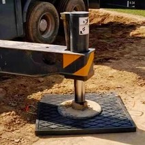 아웃트리거받침대 크레인 발판 안전 스카이차 고무판, 블랙 400x400x60mm, 1개