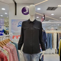 올리비아하슬러 포켓기본블라우스bk