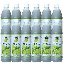 청솔 청포도 음료베이스 835ml / 과일원액, 12개