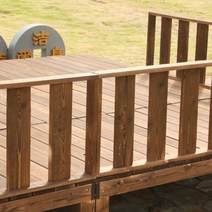 계곡평상 마루 조립 탄화 야외 바닥 단단한 다다미 홈스테이 정원 빌라 안뜰 부식 방지 목재 조경 레저 플랫폼, 16/130*130*18cm 1개_1㎡