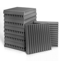 음향사운드디퓨저 판넬 스피커흡음판 방음재 방음 흡음 베이스트랩 103719, Fire Resistant 12pcs, Gray