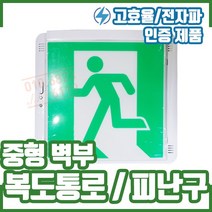 ㅁ중형 피난구유도등 . 복도통로유도등. 벽부형. LED유도, 1개