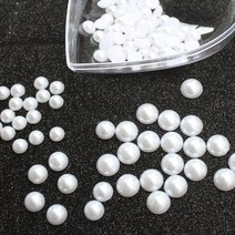 비즈공예재료 반진주비즈 (흰색) (12/10/8mm) 약30g, 10mm(약100ea)