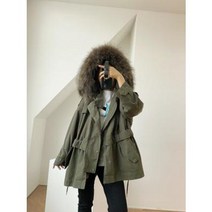 [내 고양이 만들기] 아우터 루즈핏 블럭킹 긴팔 자켓 추동 후드 래빗 퍼걸 패션 자켓