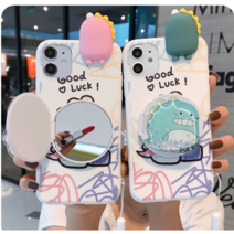 아이폰 7 7+ 8 8+ se2 케이스 공룡 캐릭터 미러 그립톡 스트랩 폰케이스 iphone case