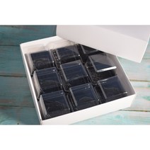 화과자9구 상자 상하분리형 화이트 단단한 종이 350g 답례용포장상자 30매