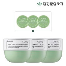 김정문알로에 큐어 알로에베라 수딩 겔크림 250ml * 3개(+2x미니크림 3개)