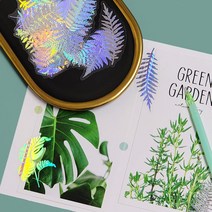 PET 반투명 홀로그램 스티커 잎사귀, 쿠팡 본상품선택