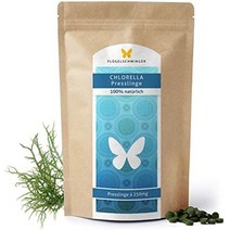 flugelschwinger 클로렐라 압착 정제 각 250mg 무첨가 저온에서 부드럽게 처리 생식 품질, 1000g