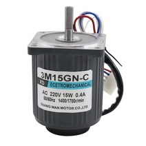 속도 컨트롤러가있는 220v ac 15w 기어 모터 3m15gn-c 미니 속도 조절 모터 1400rpm 가역 조절 속도, 1개