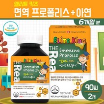 엘리트 키즈 면역 프로폴리스 아연 캡슐 항산화 플라보노이드 비프로폴리스 추출물 로얄젤리 분말 비타민C 어린이 성장기 아이들 주니어 초등학생 청소년 영양제 건강 기능식품, 2개입, 키즈 면역 프로폴리스아연 캡슐 90C