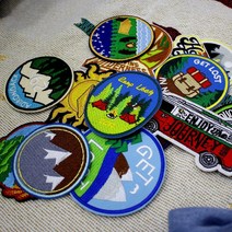 열접착자수 아플리케 대형패치 큰 캠핑 와펜, 와펜 E_2, 1개