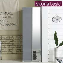 스코나베이직 파이슨 600 도어형 거울 옷장, 행거형/그레이